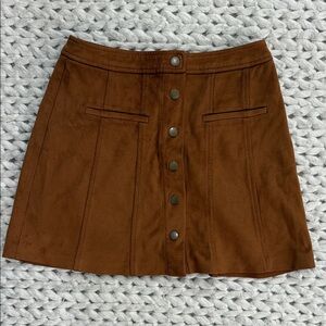 Zara Brown Button-Front Women's Skirt